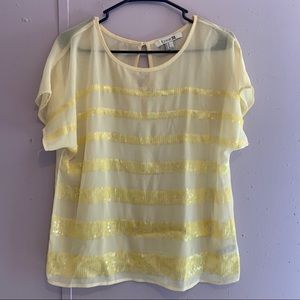 Forever 21 Striped Sequin Top